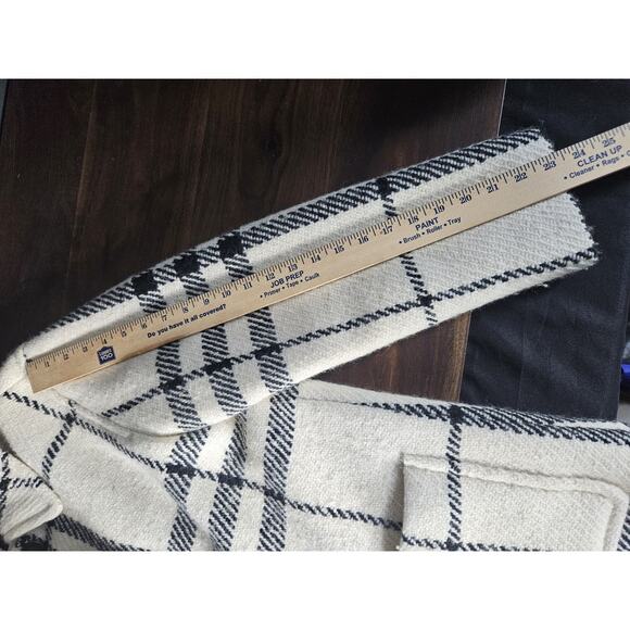 Burberry White Cream Ivory Black Plaid London England Coat Womens Size 6 - Picture 7 of 11
